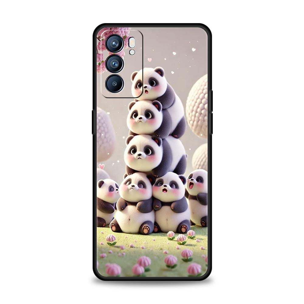 

Чехол для телефона с пандами для Oppo A17 A31 A54 A57 A78 A79 A98 Find X5 X6 Reno 6 7 8 10 11 12 13 F Pro 5G Мягкий чехол из ТПУ Fundas Сумки Oppo Find X5