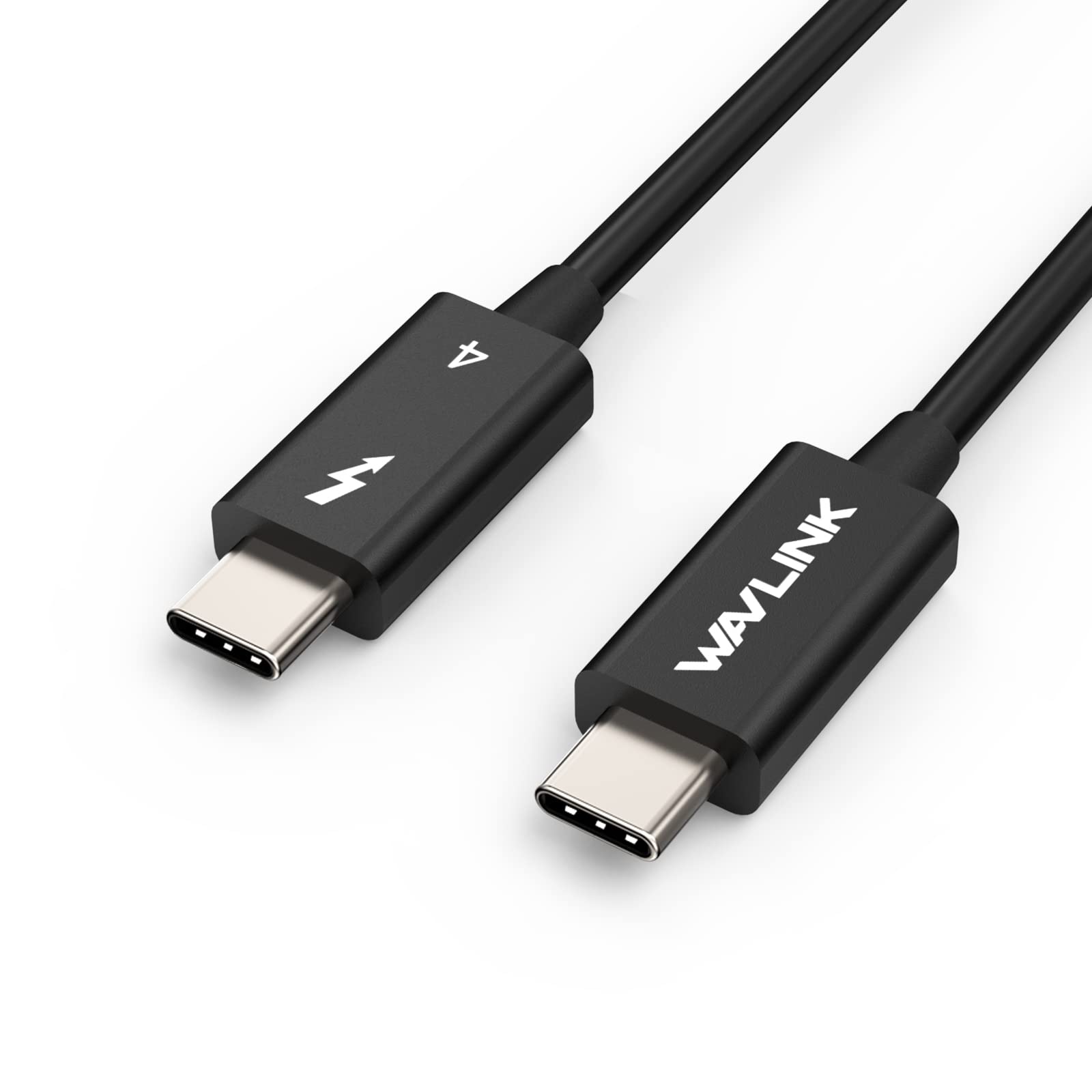 

WAVLINK Thunderbolt 4 40 Гбит/с Передача данных 70 см Видео Одиночный 4K Дисплей и 100 Вт Совместимый с MacBook iPad Внешний и Другое Кабель, Передача, (2.3 фута) USB-C