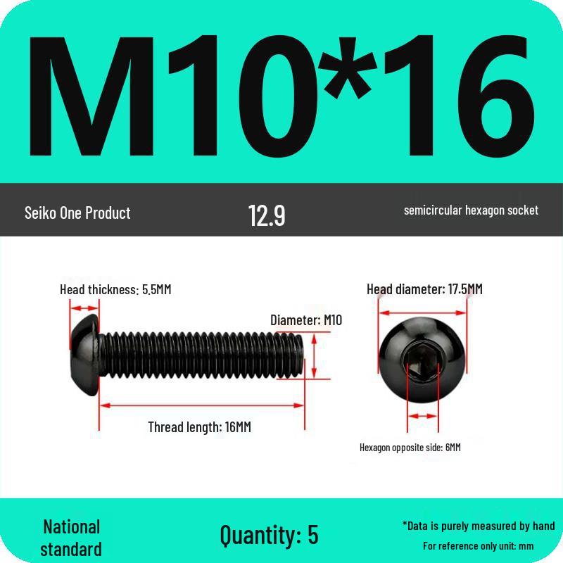 High-Strength 12.9 Pan Head Socket Cap Screws: M6, M8, M10, M12 Sizes