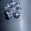 White Crystal Cylinder Pendant Beads for DIY Bracelet Crafting