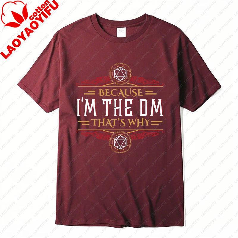 Dungeons and Dragons Lover Cotton TShirt DM Master RPG Tabletop Game D20 Dice Fantasy Warrior Tops Magic Playing Men Women Tees