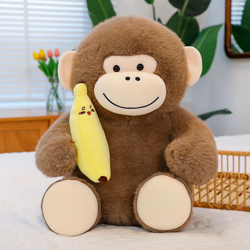 Animal Monkey Cartoon Short Plush Toy Filled Pp Cotton Room Doll Decoration
