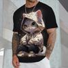 New 3d Animal Printed Men's T-Shirt Retro Casual Male Clothing Summer Loose Breath Short Sleeve Tees Oversized Sports Shirt