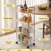 Carrito Estante Móvil con Ruedas Estante de Almacenamiento Carrito Carrito Transparente de Acrílico Carrito Rodante para el Hogar Organizador de Snacks Cosméticos Artículos Varios