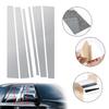 6Pcs Chrome Window Pillar Posts Trim Cover Door Silver Exterior Stickers Decal For Lincoln Navigator Ford Expedition 1997-2017