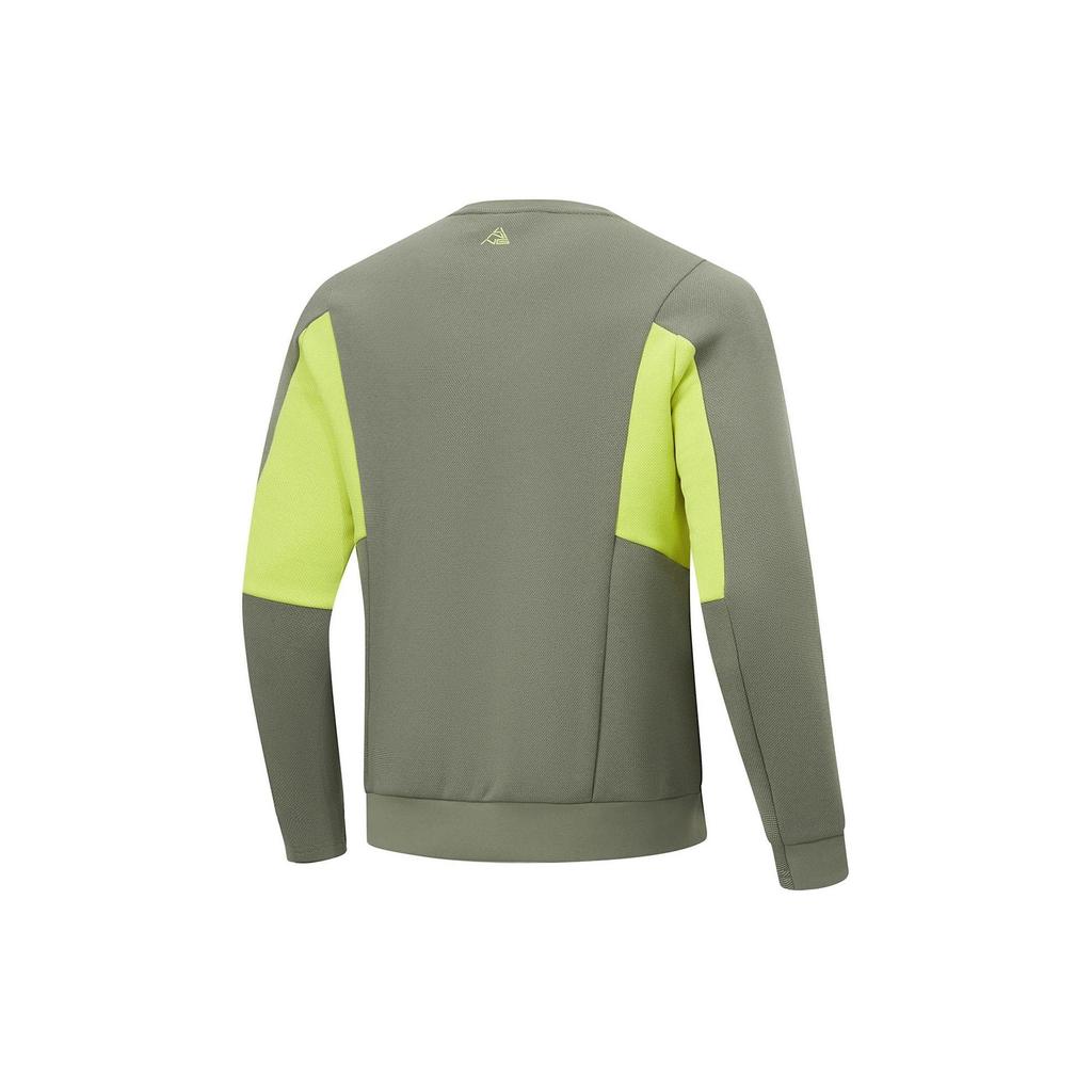 Li Ning Fitness Series Sweatshirt Men's Mixed Color Snail Smoky Green AWDU063-3