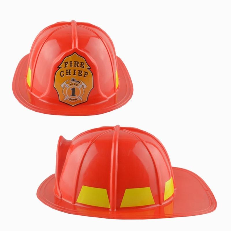 Dospělácká hasičská helma Dětská hasičská helma Kostýmový doplněk Hasičská přilba z tvrdého plastu Hasičská párty helma