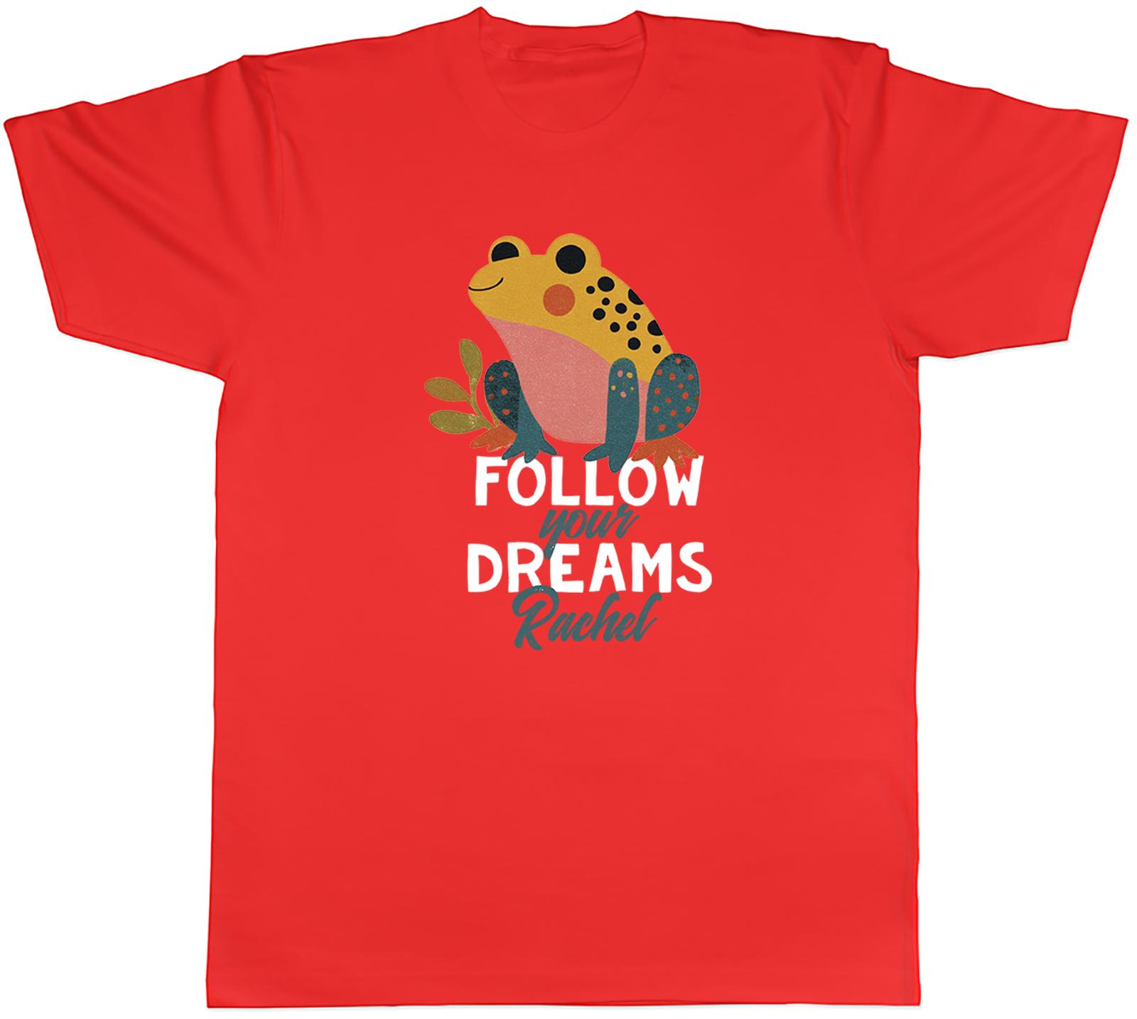 Personalised Follow your Dreams Artistic Frog Unisexs TShirt Tee Gift Top S