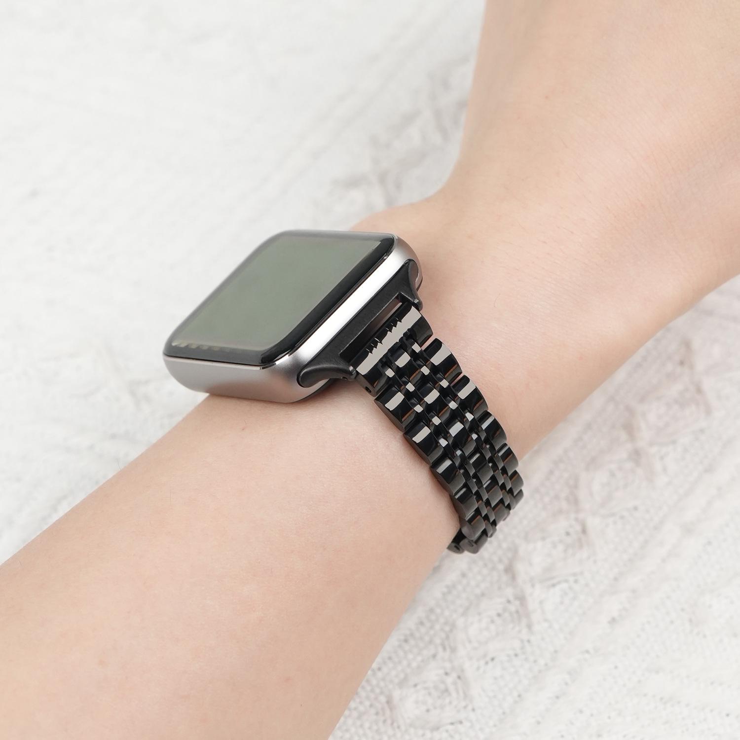 Магнитный металлический ремешок для Xiaomi Band 9 Pro, 8 Pro и Redmi Watch 5 - Тонкий трехзвенный дизайн. For Xiaomi 9 Pro beige