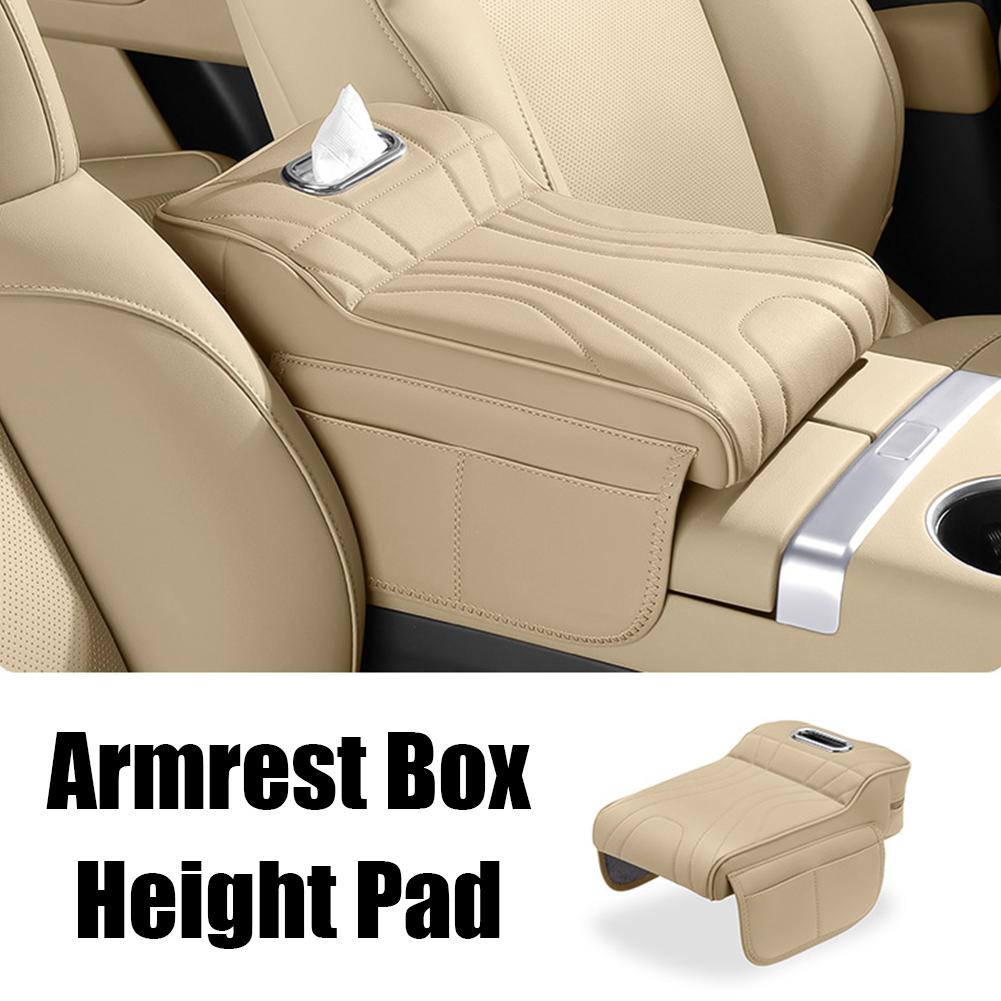 

For Haval H9 2rd 2024 2025 Armrest Box Center Console Heightening Pad Car Armrest Box Leather Protective Cover Storage Bag