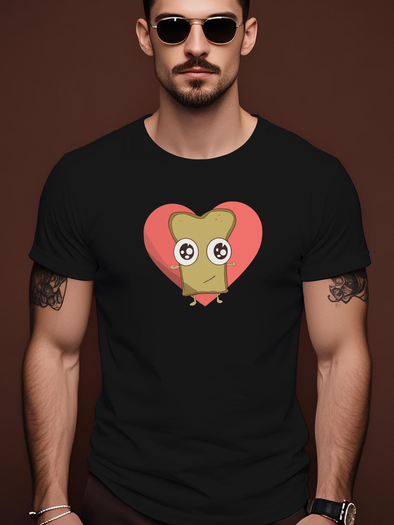 Short Sleeve Tshirt - Vibrant Blue Playful Heart Cartoon ... XXXXL
