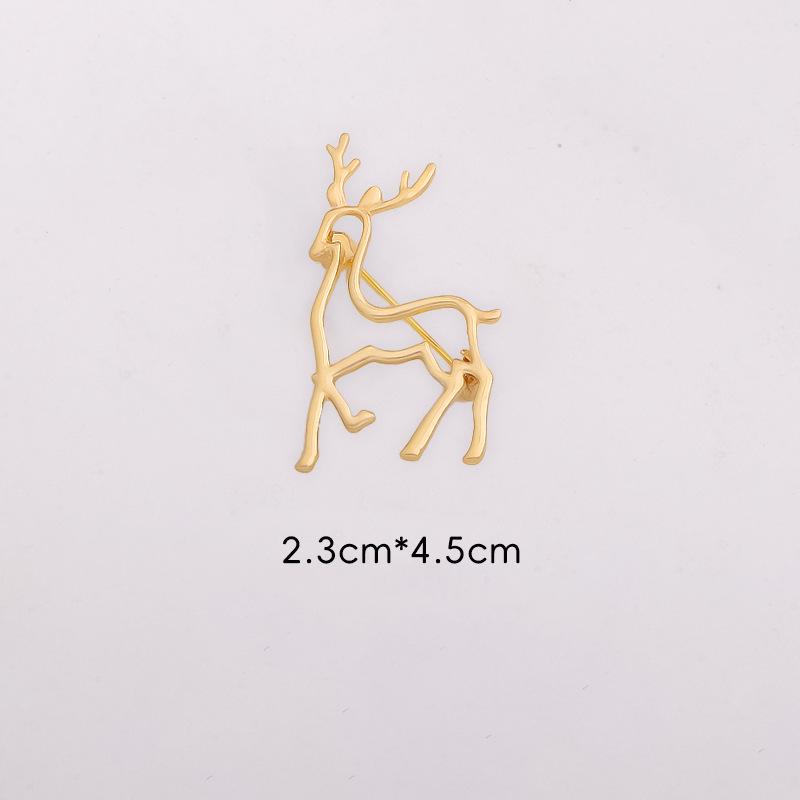 Golden Openwork Animal Brooch Pin - Fox, Deer, Cat, Pearl Teddy Bear Design Classic Fashion Accessory