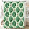 Green Fruit Shower Curtain Bathroom Decor with Lemon Lime Pattern for Home Decor