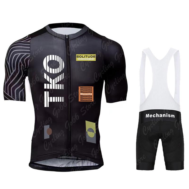 Men's Short Sleeve Cycling Jersey Set and Bib Shorts Pro Race Bicycle Clothing MTB Ropa Maillot Summer Cycling Clothes