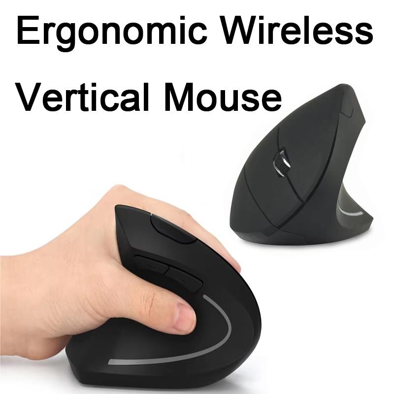 Wireless Bluetooth Vertical Mouse Ergonomic Gaming Mouse 1600DPI 2.4G Optical Wrist Healthy Mouse For Laptop PC Computer Desktop