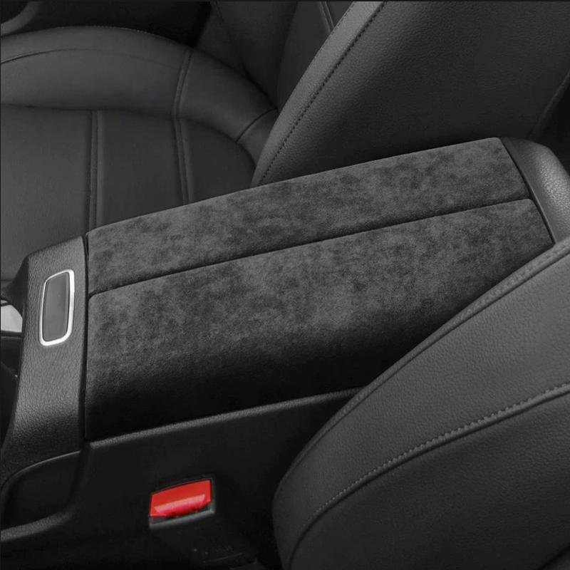 Suede Car Center Console Armrest Case Lid Cap Cover Panel For Mercedes Benz A GLA GLB Class W177 V177 X247 H247 -2024