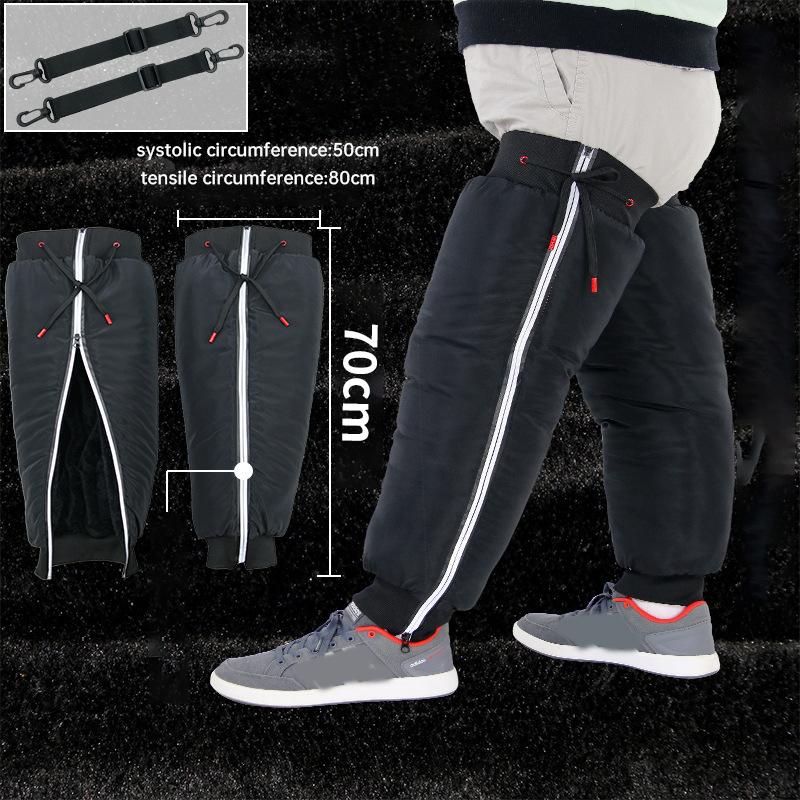 1 para Nakolanniki Motocyklowe Skuterowe Męskie Damskie Outdoorowe Zimowe Pluszowe Ciepłe Wodoodporne Wiatroodporne Zapinane na Zamek Ochraniacze na Nogi Akcesoria Moto