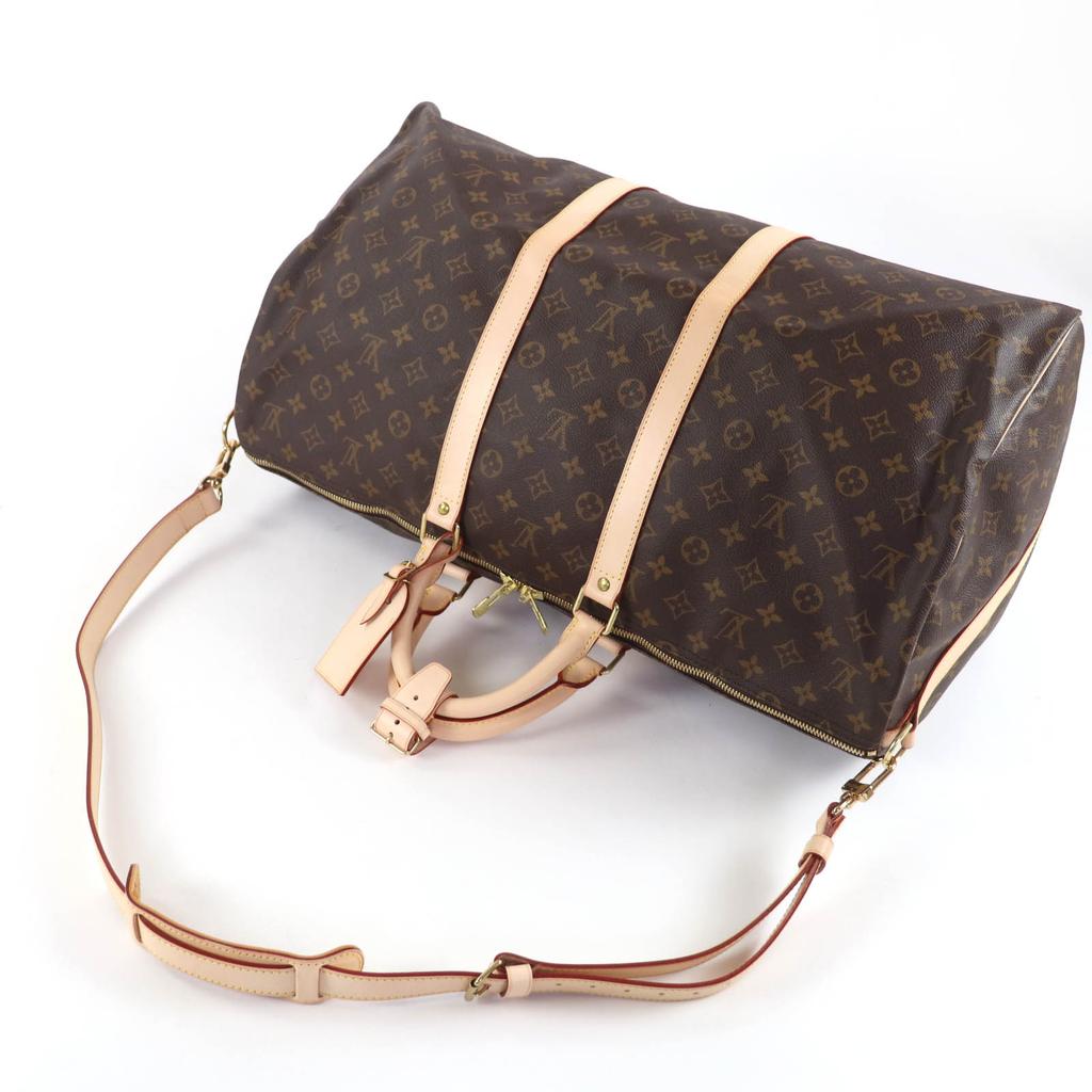 Ausgezeichnete LOUIS VUITTON Boston Tasche Keepol Bandoulière 55 Monogramm Canvas M41414 Gebraucht
