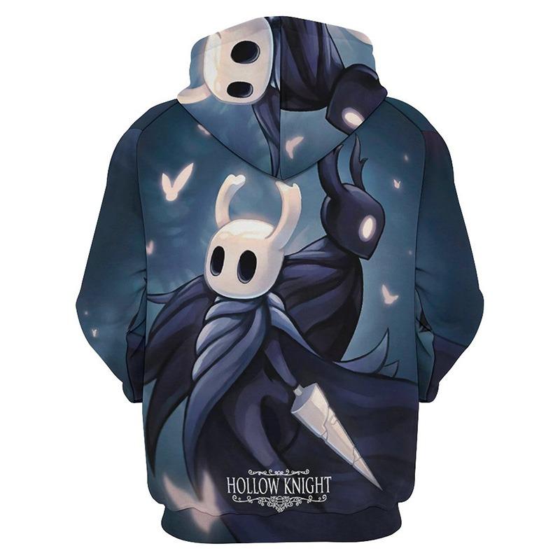 Cartoon Anime Game Pattern Men's Hoodie Hollow Knight Clothing 3D Printing Outdoor Sports Shirt Fashion Oversized Top Kids Clothes