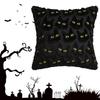 Halloween Cat Throw Pillow Cover Washable Plush Jacquard Pillowcase Reusable Embroidered Throw Cushion Covers Home Decorations