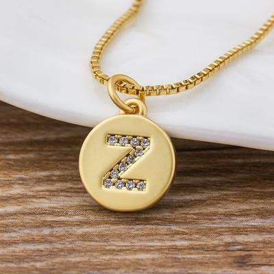 

Nidin Hot Sale Fashion Tiny Daint Alphabet Pendants 26 Letters Necklace Gold Plated for Women Girls Fine Birthday Party Gift