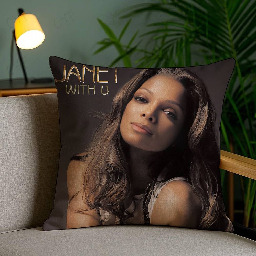 Cute J-Janets J-Jacksons Anime Pillow Case Safe Custom Photo Pillow, Anti-Fade Brushed Fleece Cushion, Maternal & Infant Safe.