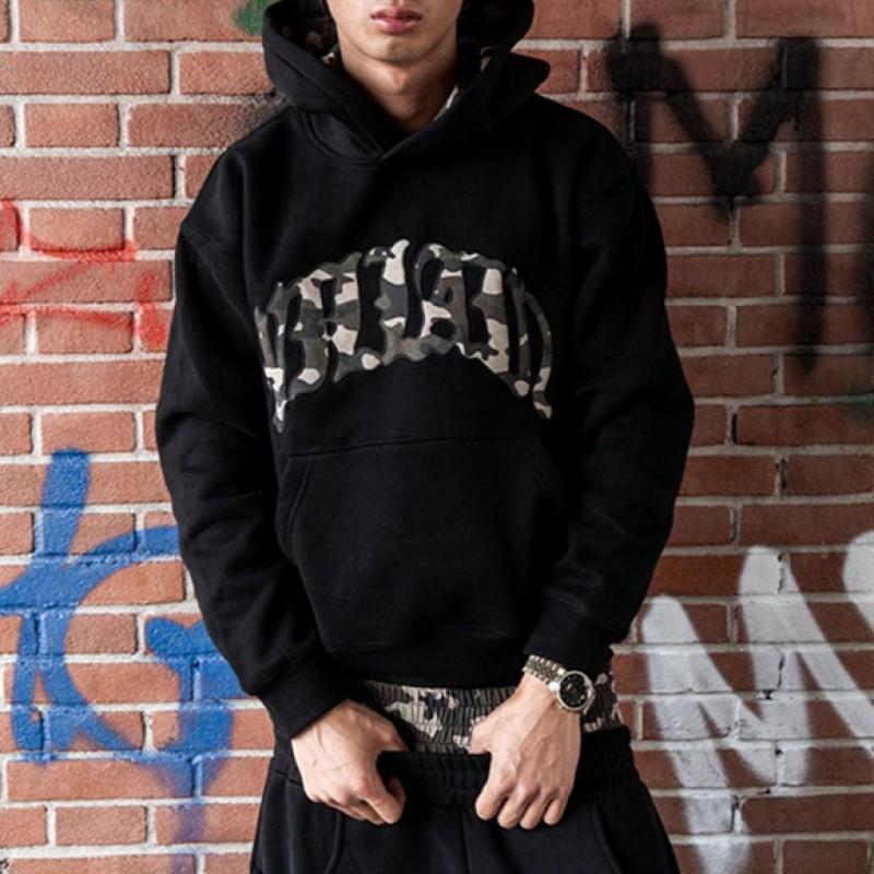 Y2K Streetwear Hoodie With Leopard Print Letter Graphic Loose Fit Unisex Long Sleeve Sweatshirt Winter