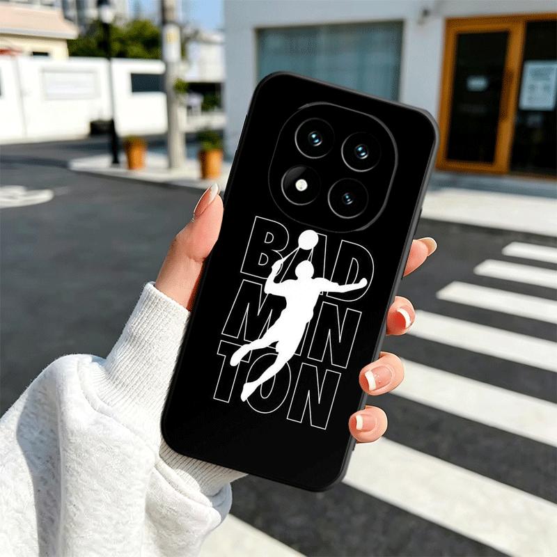 Badminton Sport Soft Phone Case for Xiaomi Redmi Note 12 13 14 15 Pro Plus 11 12S 11S 11T 10 4G Black Cover Back Shell