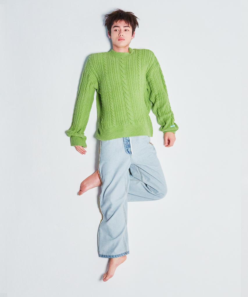 INSTANTFUNK Ms Tactel Cable Knit - Green