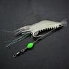 7 Pcs Silicone Soft Shrimp Baits with Hooks Luminous Swimbait Fishing Tackle