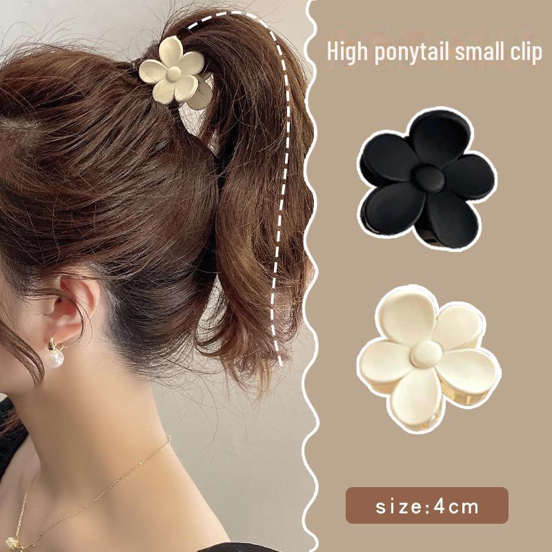 Frosted Flower Anti-Collapse High Ponytail Claw Clip
