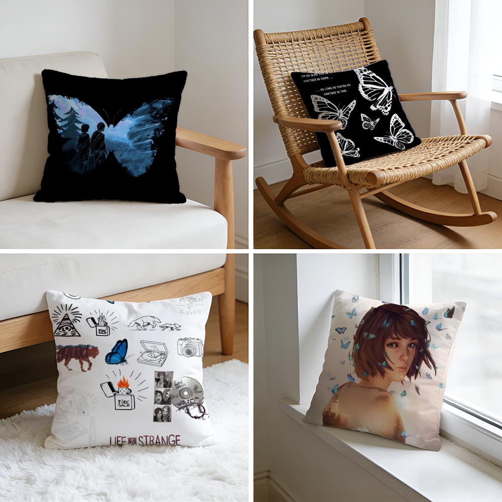 Classic Game LLife Is Strange 2 Cushion Cover Washed Linen Soft Breathable Decorative Case For Sofa Home Pillow Cover