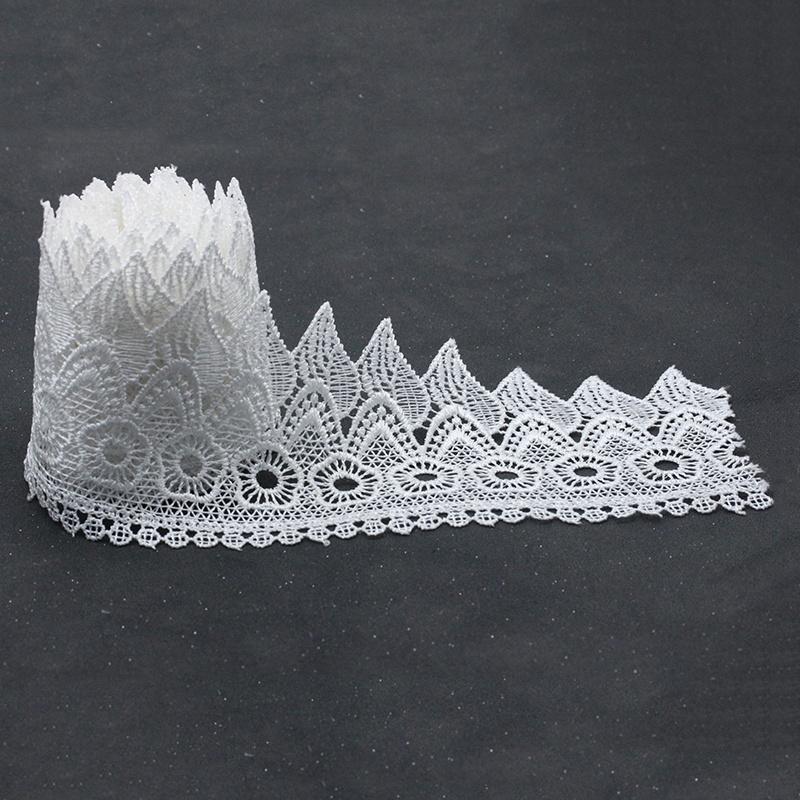 3 Yards White Hollow Lace Ribbon for Clothes Dress Sofa Decor DIY Sewing Craft