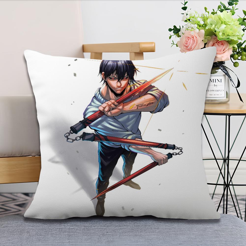 Toji Anime Jujutsu Kaisen F-Fushiguro  Pillow Case Fan Style Square Home Decor Cushion Cover Design Printed