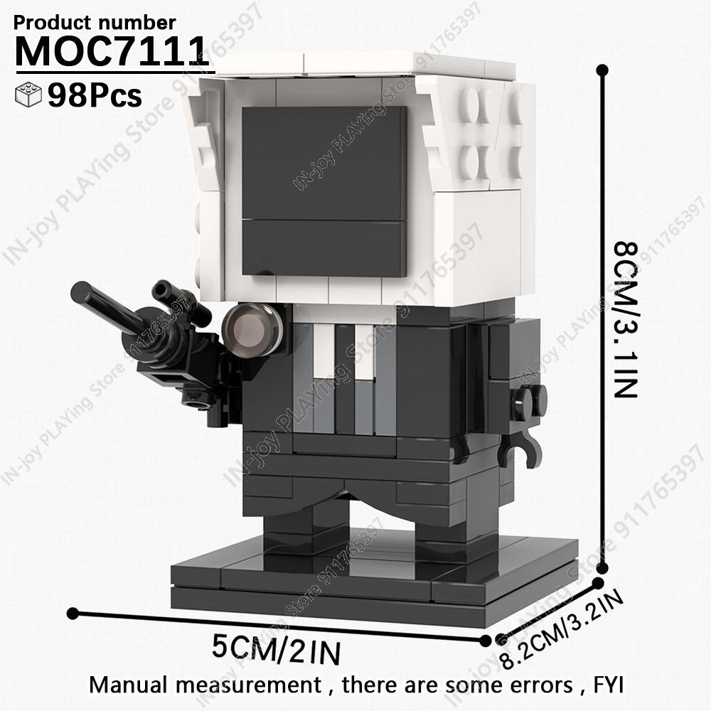 MOOXI Set di Figure Skibidi Toilet Man TvMan Cameraman Speakerman Blocchi da Costruzione Modello MOC Mattoncini Giocattoli per Adulti Bambini Regalo di Compleanno