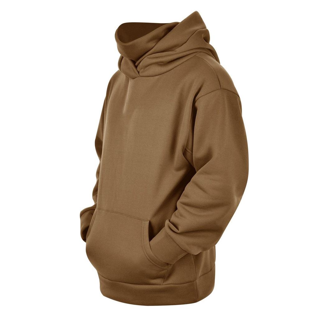 2024 Herbst Hoodie mit Samtfutter und gestapeltem Kragen: Trendig Unisex Lässig Lockere Passform