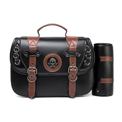Large Capacity Motorcycle Saddlebags PU Leather Waterproof Designs Side Bag Motorcycle Accessories Suitable for Bike 