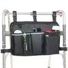 Wheelchair Side Armrest Bag Wheelchair Storage Bag Reflective Strip Magic Tape Hanging Bag Baby Cart Side Bag Walker Pouch