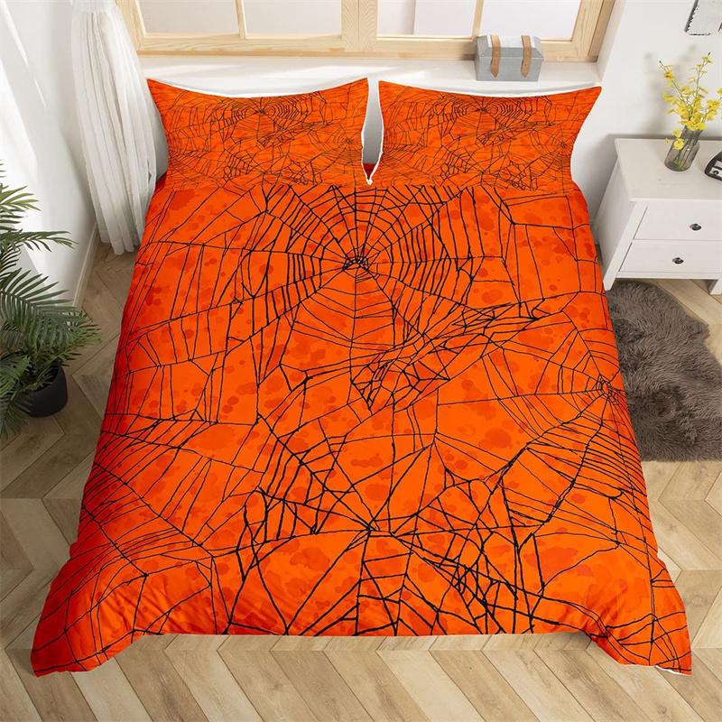 Pumpkin Tree Duvet Cover Happy Halloween Bedding Set Full Microfiber Horror Theme Comforter Cover For Kids Boys Girls Teens Room