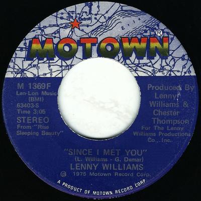7inch Record LENNY WILLIAMS - Since I Met You / Motion M1369F Motown 1975 US Soul/Funk Used