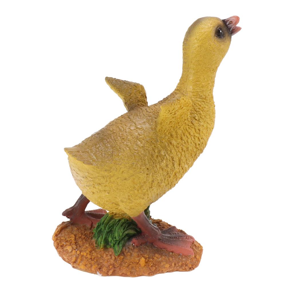 Harz Entenküken Statue Ornament Kleine Entenfigur Handwerk für Desktop Outdoor Gartendekoration Graue Ente