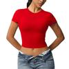 European and American open-navel short-sleeved T-shirt women, summer new large-size short Spice Girl top