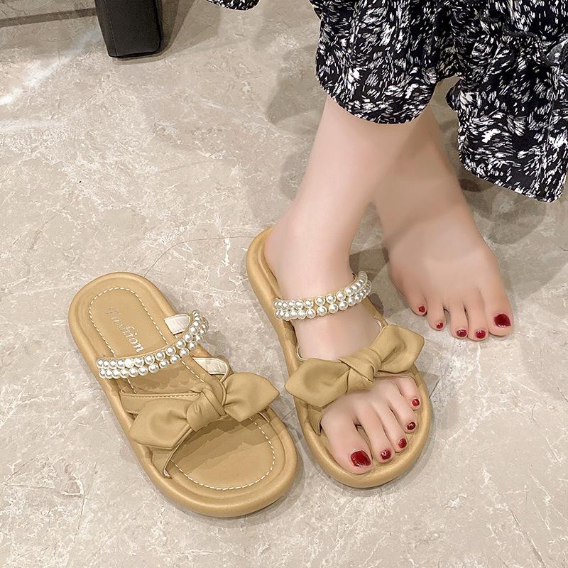 Fairy wind platform slippers female outer wear summer 2025 new small two wear French fashion muffin Roman shoes
