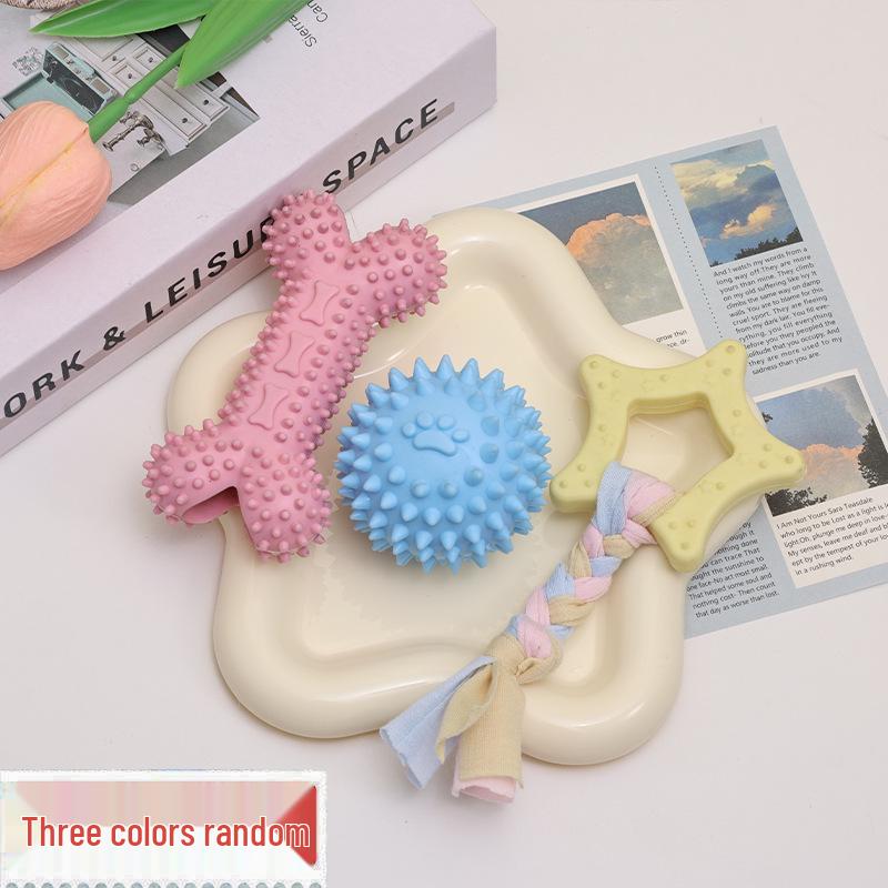 Durable TPR Dog Teething Toys with Cotton Rope