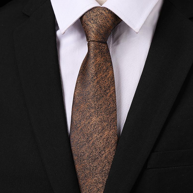 Fashion Versatile Casual Men And Women Retro Hong Kong Style Business Dress Groom Wedding Korean Version 8Cm Hand-Patterned Tie