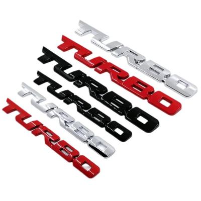 3D Turbo Sticker Metal Krom Kaplamalı Çinko Alaşımlı Rozet Amblem Çıkartması Araba Etiketi Sticker Kuyruk/Yan Çıkartma Araba Ayarlama Aksesuarları