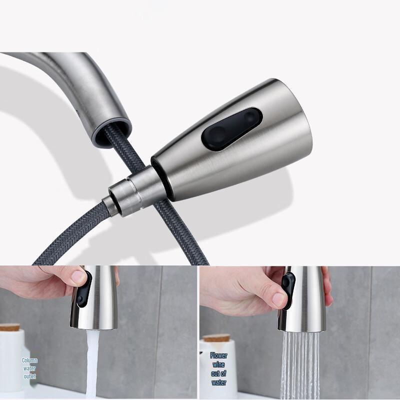 TLXT304 Stainless Steel Pull-Out Kitchen Faucet