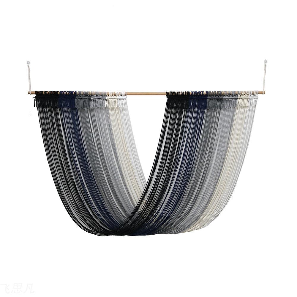 Hand-Woven Gray Bohemian Tapestry Wall Hanging for Home Decor Living Room Bedroom Background Decoration Gift No Stick