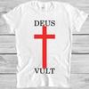 Deus Vult T Shirt Catholic Religion Christian Crusade Bible Cool Gift Tee M137