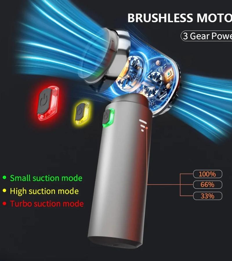 2026 Novo Aspirador de Carro Alta Potência Portátil de Mão Sem Fio Motor Brushless Máquina de Limpeza Potente Soprador de Ar para Eletrodoméstico